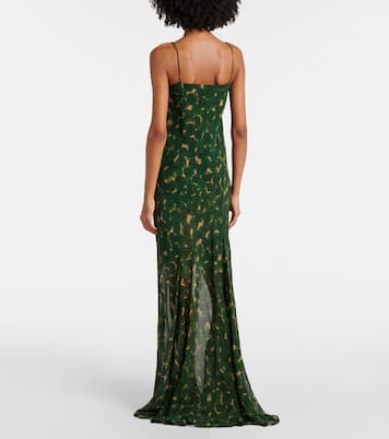 Robe longue Deryl en soie à fleurs | Dries Van Noten