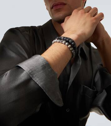 Set aus drei Armbändern mit 14kt Weißgold und Diamanten | Sydney Evan
