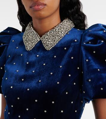 Robe Vivicia en velours à ornements | Rebecca Vallance