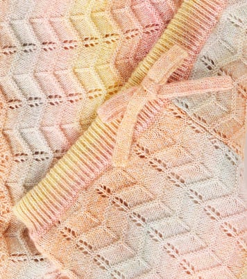 Tallow chevron cotton-blend shorts | Zimmermann Kids