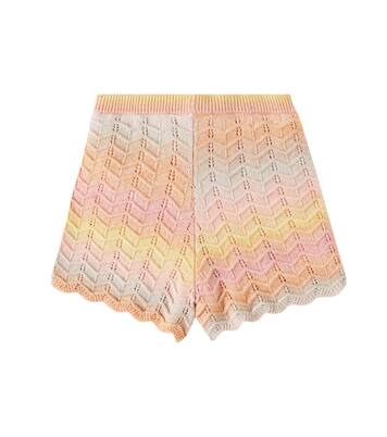 Tallow chevron cotton-blend shorts | Zimmermann Kids