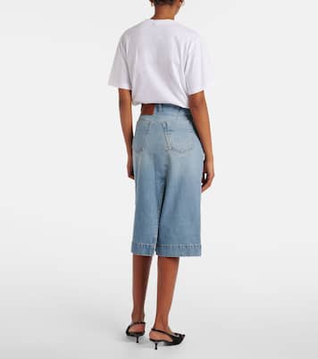 Midirock aus Denim | Victoria Beckham