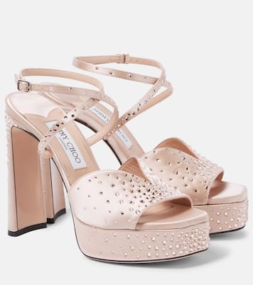 Karli 125 satin platform sandals | Jimmy Choo