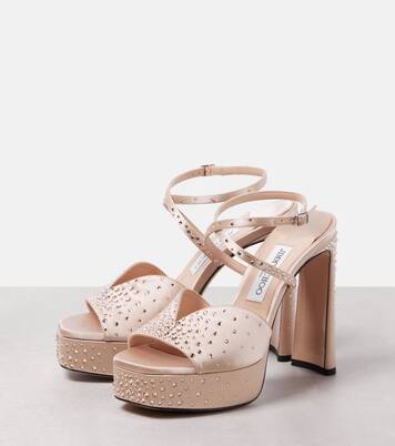 Karli 125 satin platform sandals | Jimmy Choo