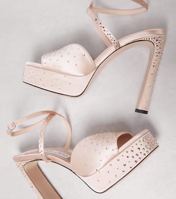 Karli 125 satin platform sandals | Jimmy Choo