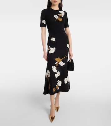 Bloom Mini velvet tote bag | Erdem