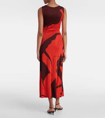 Abito lungo in jersey con stampa | Johanna Ortiz