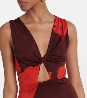 Abito lungo in jersey con stampa | Johanna Ortiz