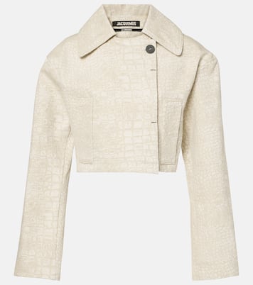 Marino De-Nîmes croc-effect denim jacket | Jacquemus