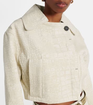 Marino De-Nîmes croc-effect denim jacket | Jacquemus