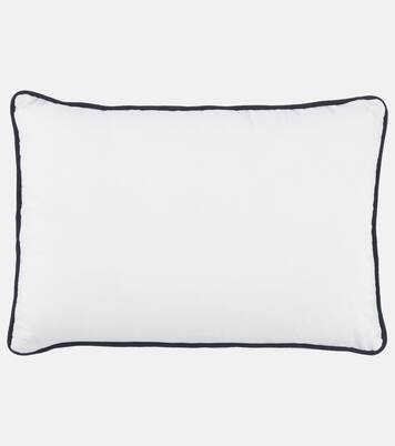 Eye embroidered cotton cushion | Les-Ottomans
