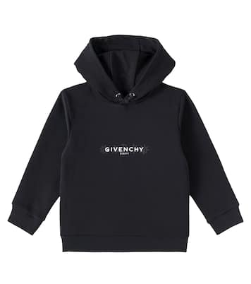 Cotton-blend jersey hoodie | Givenchy Kids