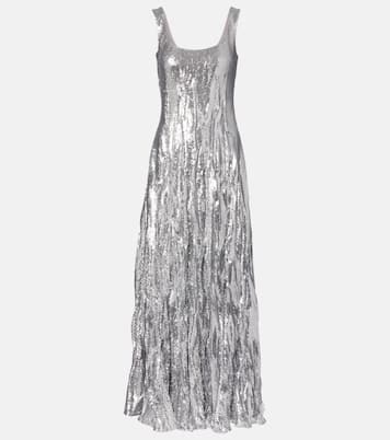 Robe aus einem Seidengemisch mit Pailletten | Marmar Halim