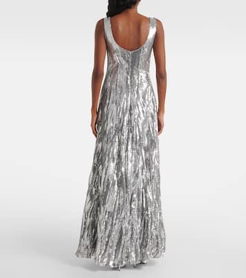 Robe aus einem Seidengemisch mit Pailletten | Marmar Halim