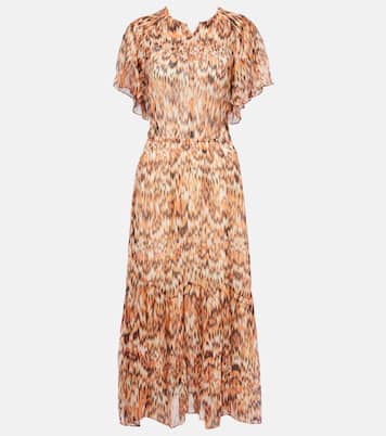 Bedrucktes Midikleid Odelia aus Seide | Isabel Marant