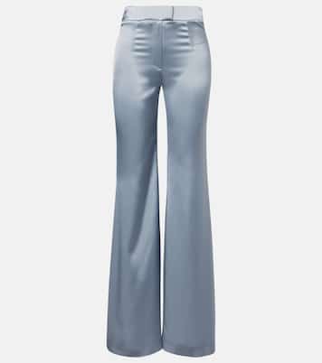 Weite High-Rise-Hose Julianne aus Satin | Galvan