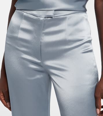 Weite High-Rise-Hose Julianne aus Satin | Galvan