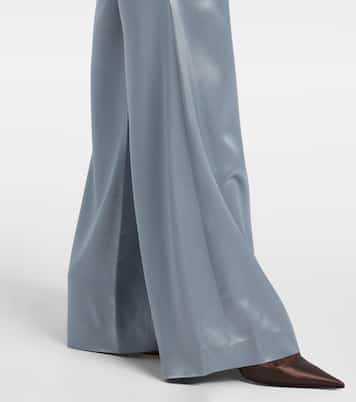 Weite High-Rise-Hose Julianne aus Satin | Galvan