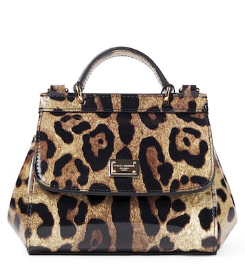 Sicily leopard-print leather tote bag | Dolce&Gabbana Kids