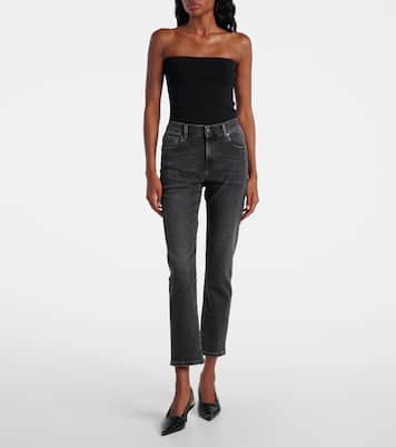 Cropped mid-rise slim jeans | AG Jeans