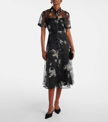 Robe midi Kiera en soie à fleurs | Altuzarra
