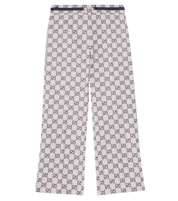 Pantalones rectos en jacquard con GG | Gucci Kids