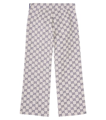 Pantalones rectos en jacquard con GG | Gucci Kids