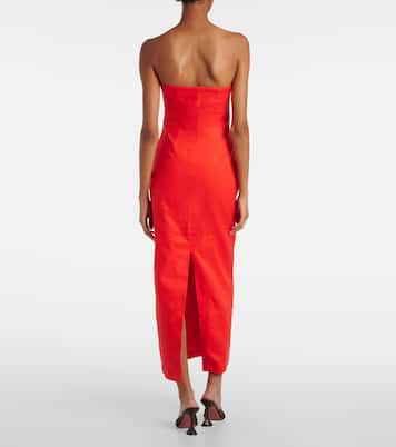 Strapless linen maxi dress | SIR