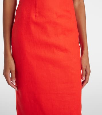 Strapless linen maxi dress | SIR