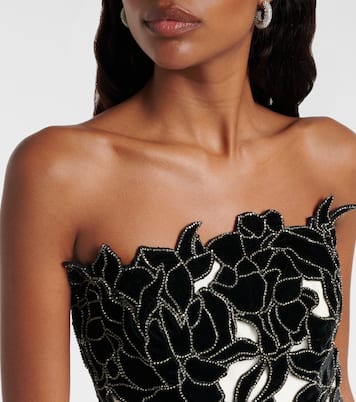 Verzierte Robe von Alessi aus Tüll | Costarellos