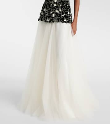 Verzierte Robe von Alessi aus Tüll | Costarellos