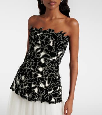 Verzierte Robe von Alessi aus Tüll | Costarellos