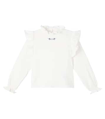 Maitea ruffled cotton blouse | The New Society