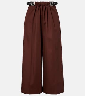 High-rise cotton and silk culottes | Loewe
