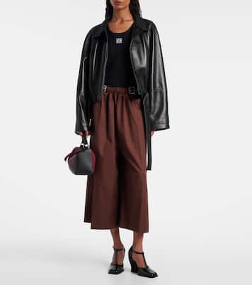 High-rise cotton and silk culottes | Loewe