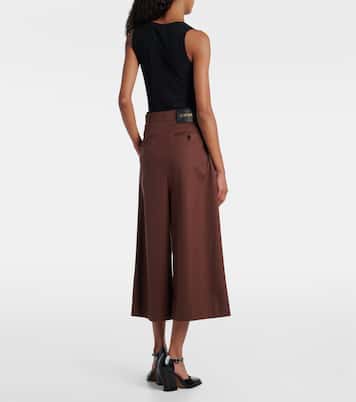 High-rise cotton and silk culottes | Loewe