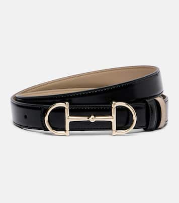 Horsebit reversible leather belt | Gucci