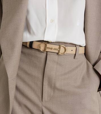 Horsebit reversible leather belt | Gucci