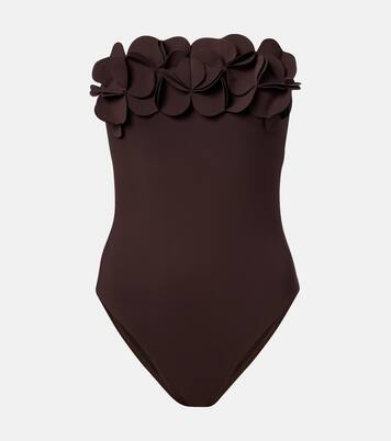 Tess floral-appliqué swimsuit  | Karla Colletto