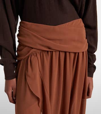 Draped asymmetric maxi skirt | Jacques Wei