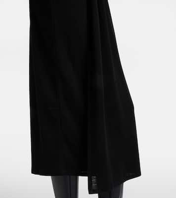 Draped wool-blend midi dress | Vince