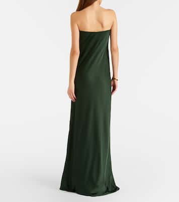 Strapless satin gown | Norma Kamali