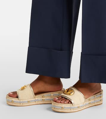 Sandali espadrillas VLogo con pelle | Valentino Garavani