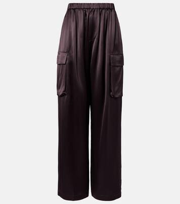 Delny satin cargo pants | The Frankie Shop