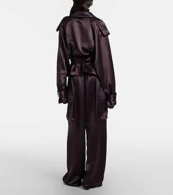 Delny satin cargo pants | The Frankie Shop