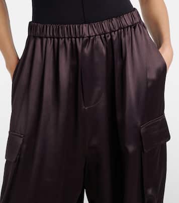 Delny satin cargo pants | The Frankie Shop
