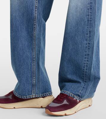 Running Nylon suede-trimmed sneakers | Golden Goose