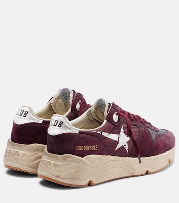 Running Nylon suede-trimmed sneakers | Golden Goose