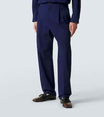 Cotton gabardine straight pants | Valentino
