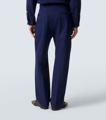 Cotton gabardine straight pants | Valentino